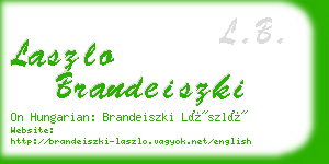 laszlo brandeiszki business card